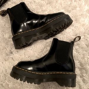 Quad 2976 black platform Chelsea Doc Martens
